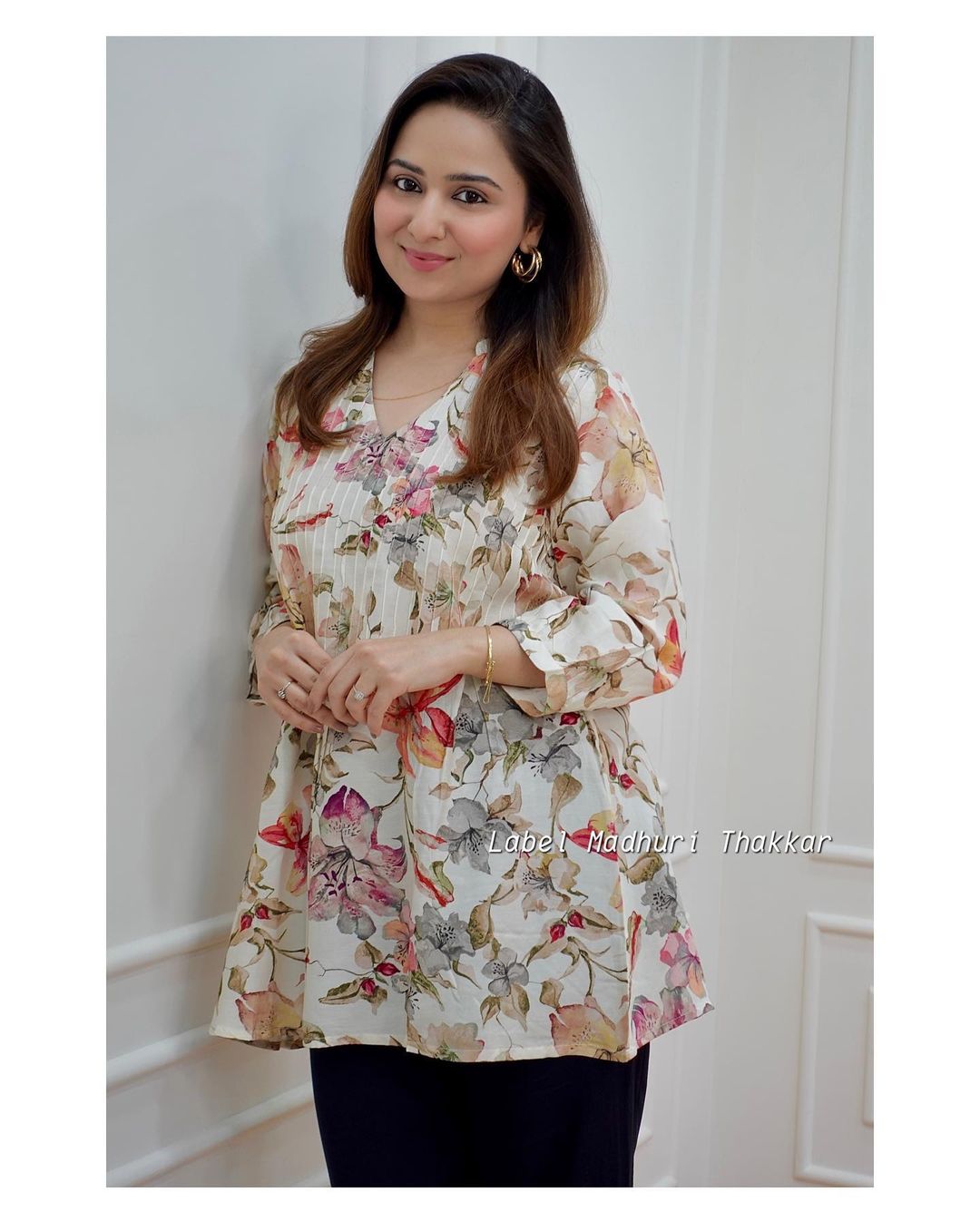 Floral Pure Muslin Designer and Party Wear Tunics